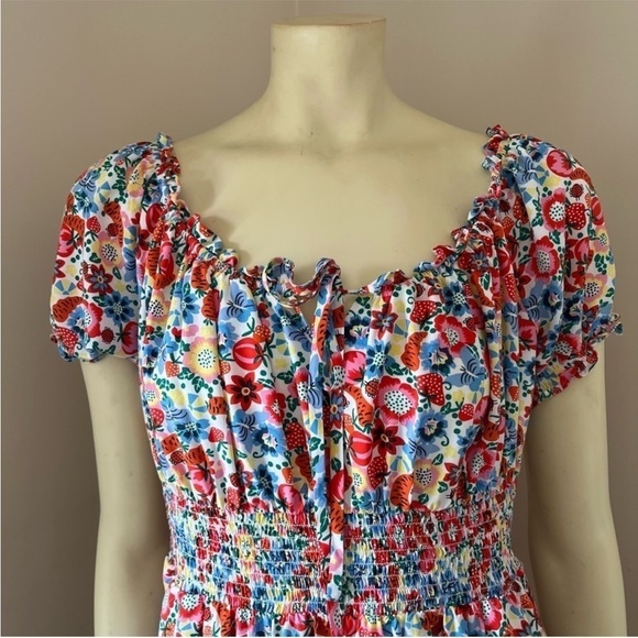 J. Crew Women's Smocked Waist Farmer's Market
Midi Multicolor Dress 6 - Picture 7 of 13